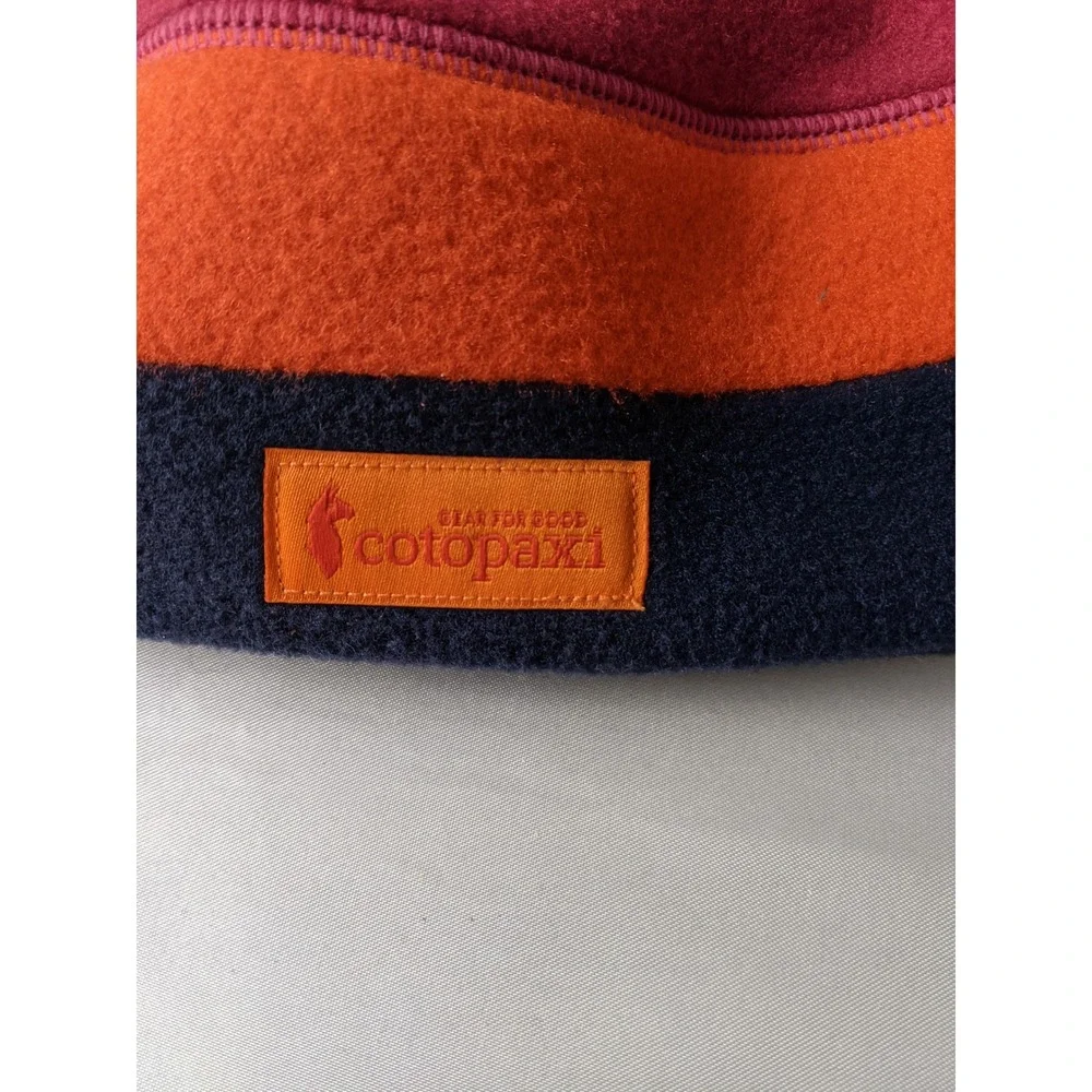 Cotopaxi Fleece Beanie and Gloves Set Berry Pink Orange Navy Blue Women Medium